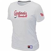 St. Louis Cardinals Nike Women's White Short Sleeve Practice T-Shirt,baseball caps,new era cap wholesale,wholesale hats