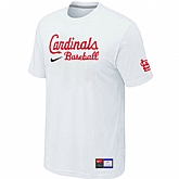 St. Louis Cardinals White Nike Short Sleeve Practice T-Shirt,baseball caps,new era cap wholesale,wholesale hats