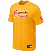 St. Louis Cardinals Yellow Nike Short Sleeve Practice T-Shirt,baseball caps,new era cap wholesale,wholesale hats