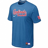 St. Louis Cardinals light Blue Nike Short Sleeve Practice T-Shirt,baseball caps,new era cap wholesale,wholesale hats