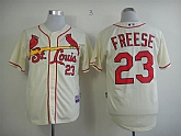 St.Louis Cardinals #23 Freese Cream Jerseys,baseball caps,new era cap wholesale,wholesale hats