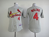 St.Louis Cardinals #4 Molina Grey Jerseys,baseball caps,new era cap wholesale,wholesale hats