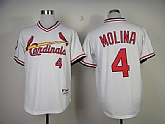 St.Louis Cardinals #4 Yadier Molina White Throwback 1982 Jerseys,baseball caps,new era cap wholesale,wholesale hats