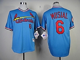 St.Louis Cardinals #6 Stan Musial Blue Throwback 1982 Jerseys,baseball caps,new era cap wholesale,wholesale hats