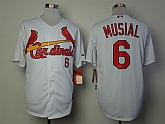 St.Louis Cardinals #6 Stan Musial White Jerseys,baseball caps,new era cap wholesale,wholesale hats