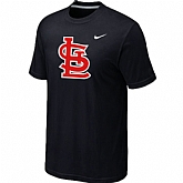 St.Louis Cardinals Heathered Black Nike Blended T-Shirt,baseball caps,new era cap wholesale,wholesale hats