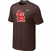 St.Louis Cardinals Heathered Brown Nike Blended T-Shirt,baseball caps,new era cap wholesale,wholesale hats