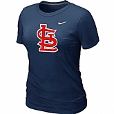 St.Louis Cardinals Heathered D.Blue Nike Women's Blended T-Shirt,baseball caps,new era cap wholesale,wholesale hats