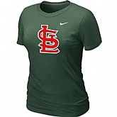 St.Louis Cardinals Heathered D.Green Nike Women's Blended T-Shirt,baseball caps,new era cap wholesale,wholesale hats