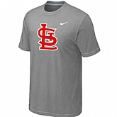 St.Louis Cardinals Heathered L.Grey Nike Blended T-Shirt,baseball caps,new era cap wholesale,wholesale hats