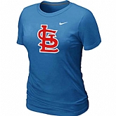 St.Louis Cardinals Heathered L.blue Nike Women's Blended T-Shirt,baseball caps,new era cap wholesale,wholesale hats