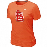 St.Louis Cardinals Heathered Orange Nike Women's Blended T-Shirt,baseball caps,new era cap wholesale,wholesale hats