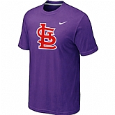 St.Louis Cardinals Heathered Purple Nike Blended T-Shirt,baseball caps,new era cap wholesale,wholesale hats