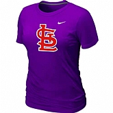 St.Louis Cardinals Heathered Purple Nike Women's Blended T-Shirt,baseball caps,new era cap wholesale,wholesale hats