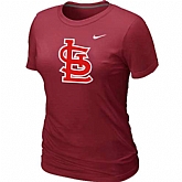 St.Louis Cardinals Heathered Red Nike Women's Blended T-Shirt,baseball caps,new era cap wholesale,wholesale hats