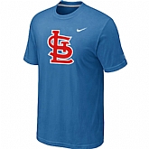 St.Louis Cardinals Heathered light Blue Nike Blended T-Shirt,baseball caps,new era cap wholesale,wholesale hats