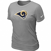 St.Louis Rams L.Grey Women's Logo T-Shirt,baseball caps,new era cap wholesale,wholesale hats