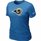 St.Louis Rams L.blue Women's Logo T-Shirt,baseball caps,new era cap wholesale,wholesale hats