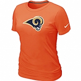 St.Louis Rams Orange Women's Logo T-Shirt,baseball caps,new era cap wholesale,wholesale hats