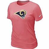 St.Louis Rams Pink Women's Logo T-Shirt,baseball caps,new era cap wholesale,wholesale hats