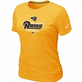 St.Louis Rams Yellow Women's Critical Victory T-Shirt,baseball caps,new era cap wholesale,wholesale hats