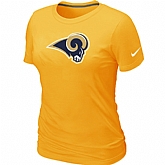 St.Louis Rams Yellow Women's Logo T-Shirt,baseball caps,new era cap wholesale,wholesale hats