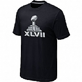 Super Bowl XLVII Logo Black T-Shirt,baseball caps,new era cap wholesale,wholesale hats