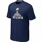 Super Bowl XLVII Logo D.Blue T-Shirt,baseball caps,new era cap wholesale,wholesale hats