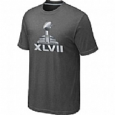 Super Bowl XLVII Logo D.Grey T-Shirt,baseball caps,new era cap wholesale,wholesale hats