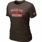 Tampa Bay Buccaneers Women's Heart & Soul Brown T-Shirt,baseball caps,new era cap wholesale,wholesale hats