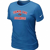 Tampa Bay Buccaneers Women's Heart & Soul L.blue T-Shirt,baseball caps,new era cap wholesale,wholesale hats
