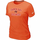 Tampa Bay Buccaneers Women's Heart & Soul Orange T-Shirt,baseball caps,new era cap wholesale,wholesale hats