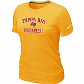Tampa Bay Buccaneers Women's Heart & Soul Yellow T-Shirt,baseball caps,new era cap wholesale,wholesale hats
