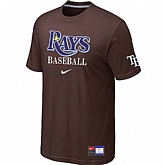 Tampa Bay Rays Brown Nike Short Sleeve Practice T-Shirt,baseball caps,new era cap wholesale,wholesale hats