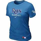 Tampa Bay Rays Nike Women's L.blue Short Sleeve Practice T-Shirt,baseball caps,new era cap wholesale,wholesale hats