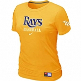 Tampa Bay Rays Nike Women's Yellow Short Sleeve Practice T-Shirt,baseball caps,new era cap wholesale,wholesale hats