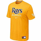 Tampa Bay Rays Yellow Nike Short Sleeve Practice T-Shirt,baseball caps,new era cap wholesale,wholesale hats