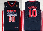 Team USA Basketball #10 Clyde Drexler Navy Blue Throwback Jerseys,baseball caps,new era cap wholesale,wholesale hats