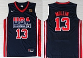 Team USA Basketball #13 Chris Mullin Navy Blue Throwback Jerseys,baseball caps,new era cap wholesale,wholesale hats