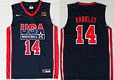 Team USA Basketball #14 Charles Barkley Navy Blue Throwback Jerseys,baseball caps,new era cap wholesale,wholesale hats