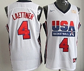 Team USA Basketball #4 Christian Laettner White Throwback Jerseys,baseball caps,new era cap wholesale,wholesale hats