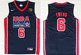 Team USA Basketball #6 Patrick Ewing Navy Blue Throwback Jerseys,baseball caps,new era cap wholesale,wholesale hats