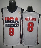 Team USA Basketball #8 Deron Williams White Throwback Jerseys,baseball caps,new era cap wholesale,wholesale hats