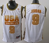 Team USA Basketball #9 Jordan White With Gold Authentic Jerseys,baseball caps,new era cap wholesale,wholesale hats