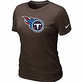 Tennessee Titans Brown Women's Logo T-Shirt,baseball caps,new era cap wholesale,wholesale hats
