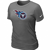 Tennessee Titans D.Grey Women's Logo T-Shirt,baseball caps,new era cap wholesale,wholesale hats