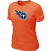 Tennessee Titans Orange Women's Logo T-Shirt,baseball caps,new era cap wholesale,wholesale hats