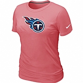 Tennessee Titans Pink Women's Logo T-Shirt,baseball caps,new era cap wholesale,wholesale hats
