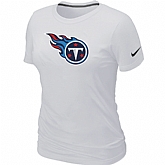 Tennessee Titans White Women's Logo T-Shirt,baseball caps,new era cap wholesale,wholesale hats