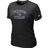 Tennessee Titans Women's Heart & Soul Black T-Shirt,baseball caps,new era cap wholesale,wholesale hats